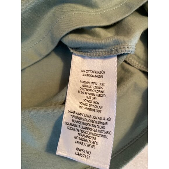 Calvin Klein Jeans Women's Sage Green Logo T-Shirt Large Performance Stretch - Picture 8 of 10